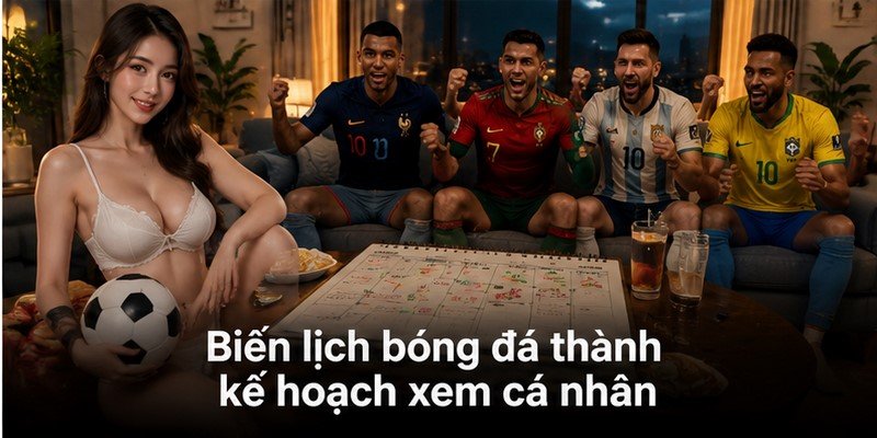 Biến lịch bóng đá thành kế hoạch xem cá nhâ