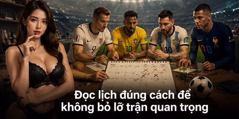 Đọc lịch đúng cách để không bỏ lỡ trận quan trọng